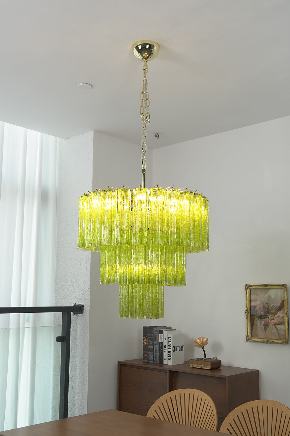 Green Glacier Tier Chandelier