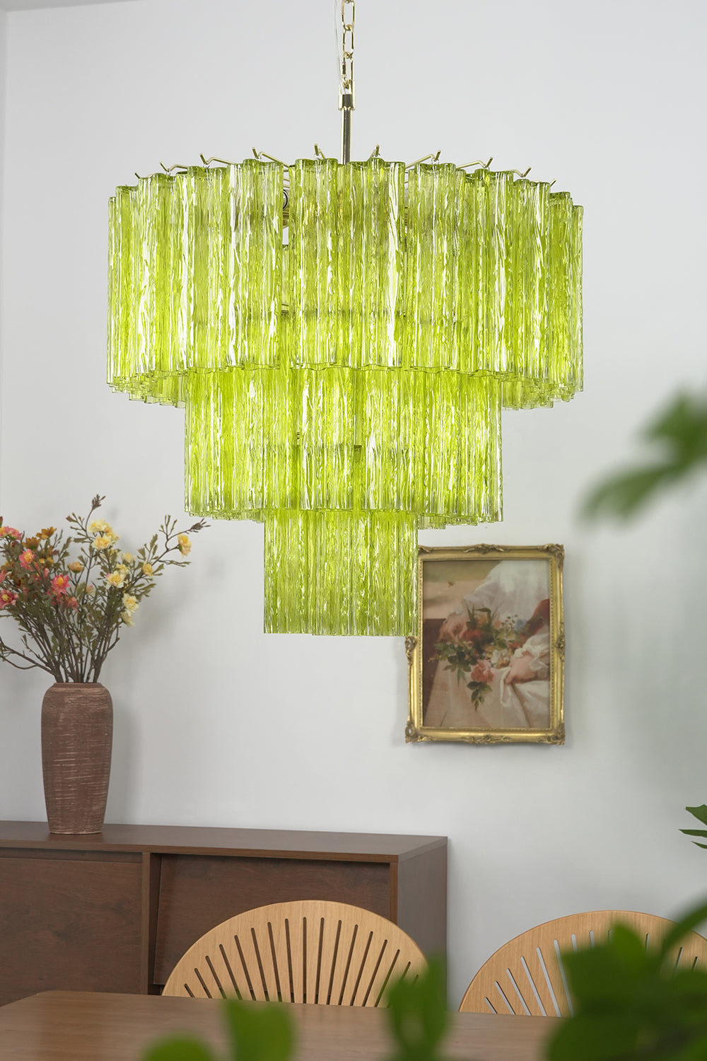 Green Glacier Tier Chandelier