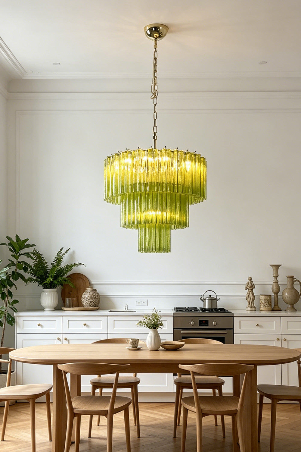 Green Glacier Tier Chandelier