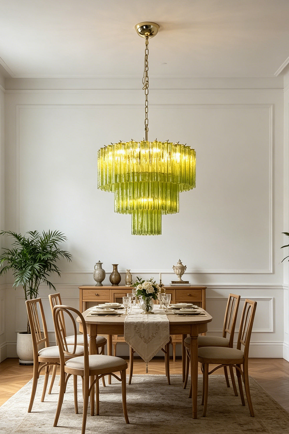 Green Glacier Tier Chandelier