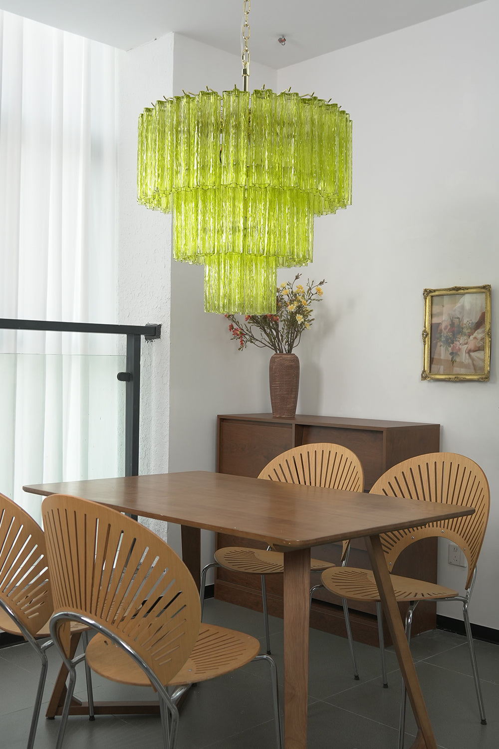 Green Glacier Tier Chandelier