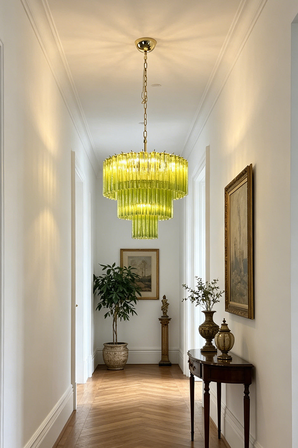 Green Glacier Tier Chandelier