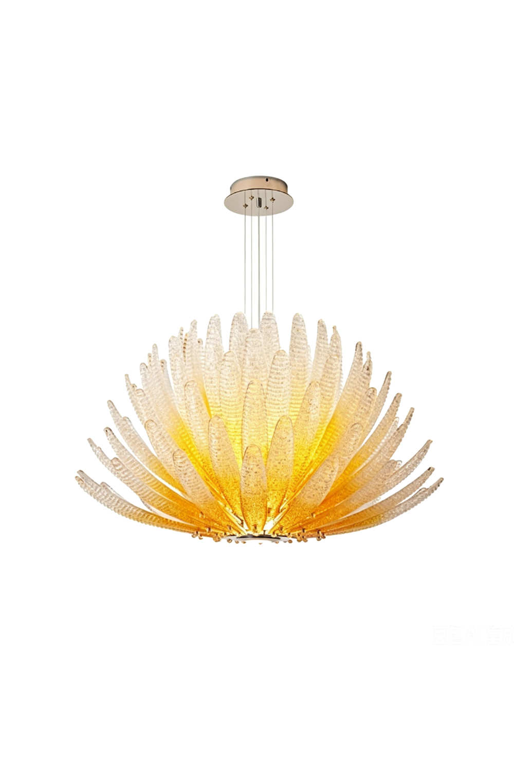 Helios Agave Glass Starburst Chandelier