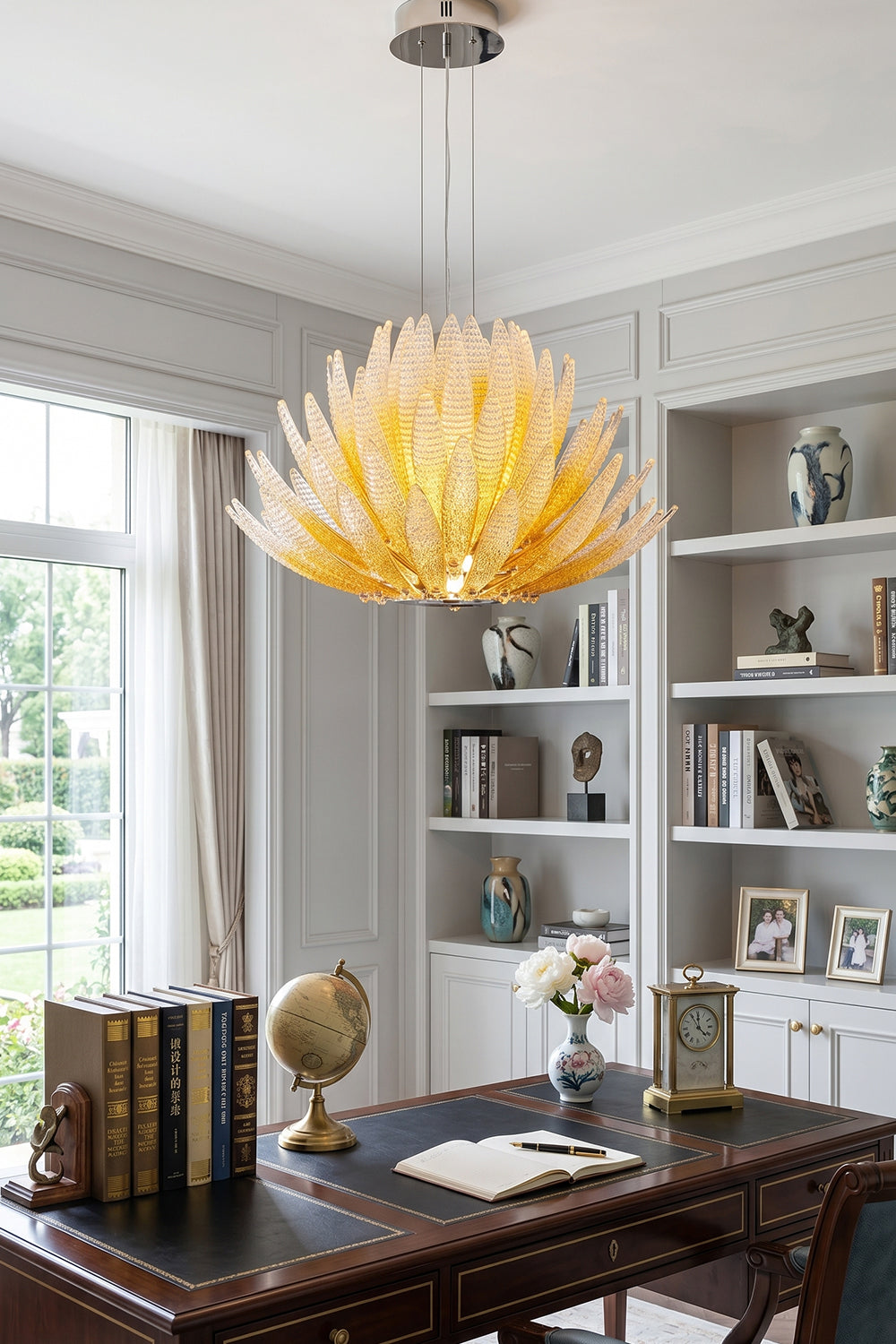 Helios Agave Glass Starburst Chandelier