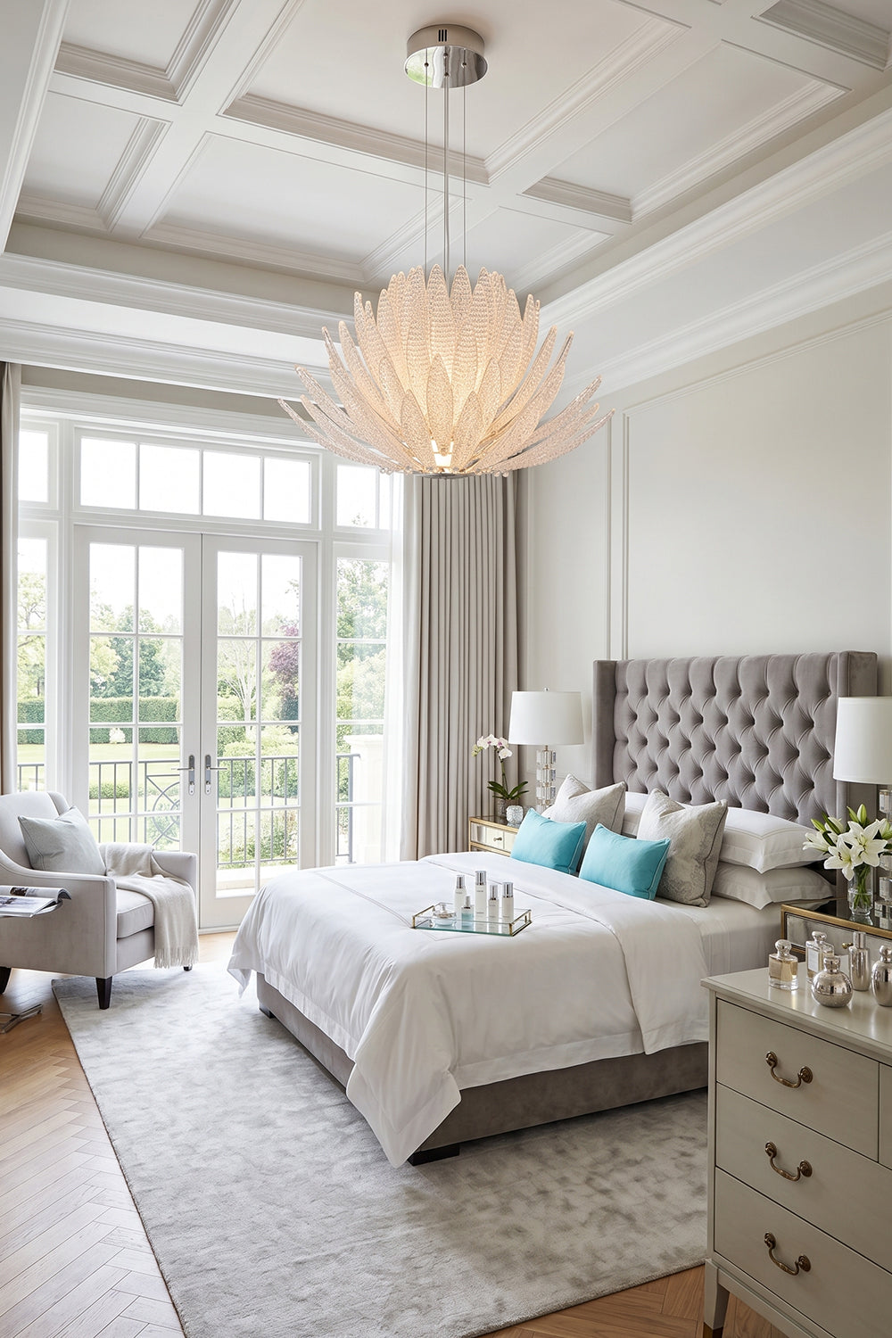 Helios Agave Glass Starburst Chandelier