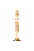 Horizon Obelisk Alabaster & Brass Floor Lamp