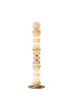 Horizon Obelisk Alabaster & Brass Floor Lamp