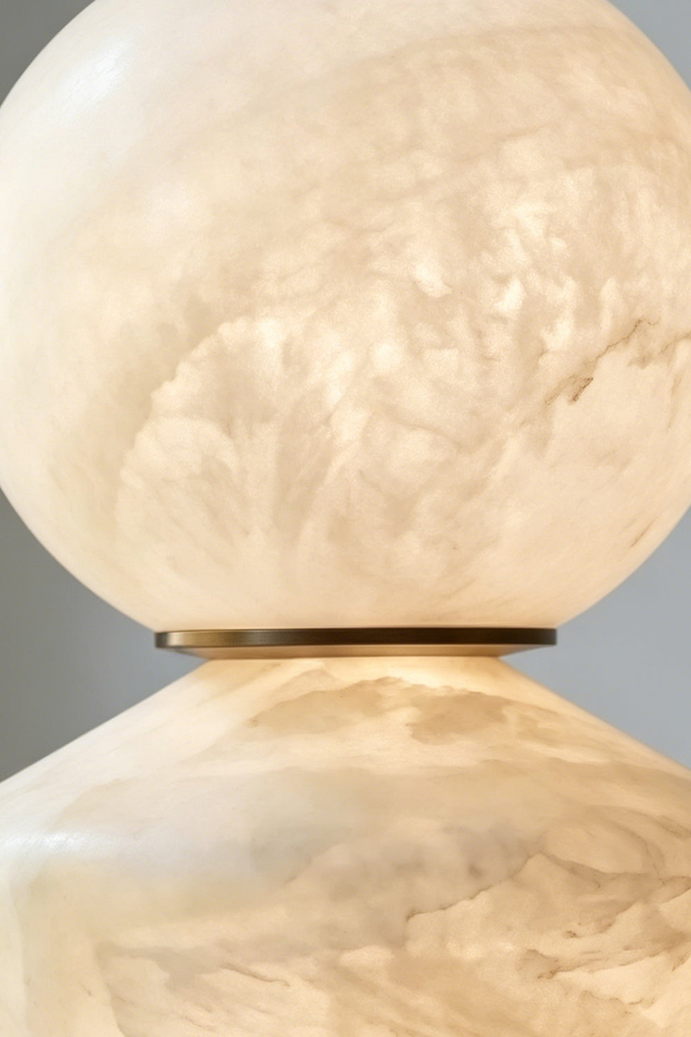 Horizon Obelisk Alabaster & Brass Floor Lamp