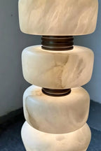 Horizon Obelisk Alabaster & Brass Floor Lamp