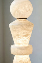Horizon Obelisk Alabaster & Brass Floor Lamp