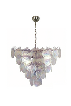Iridescent Glass Disc Chandeliers