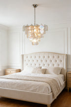 Iridescent Glass Disc Chandeliers