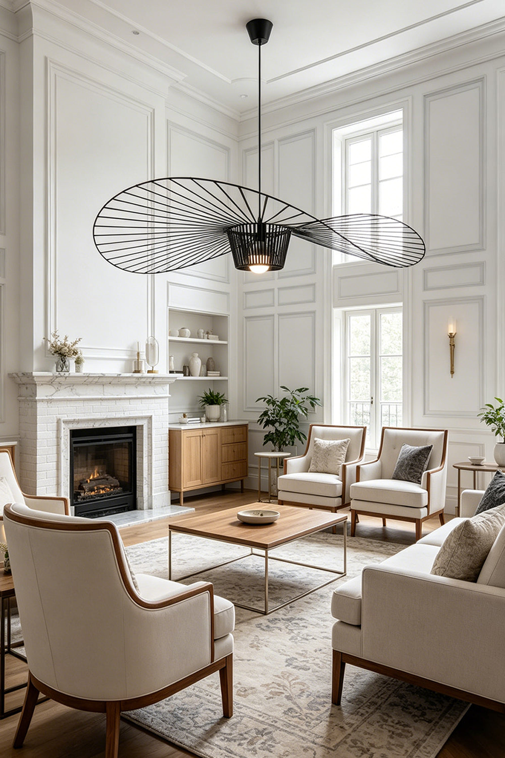 Iron Design Hat Shape Pendant Light