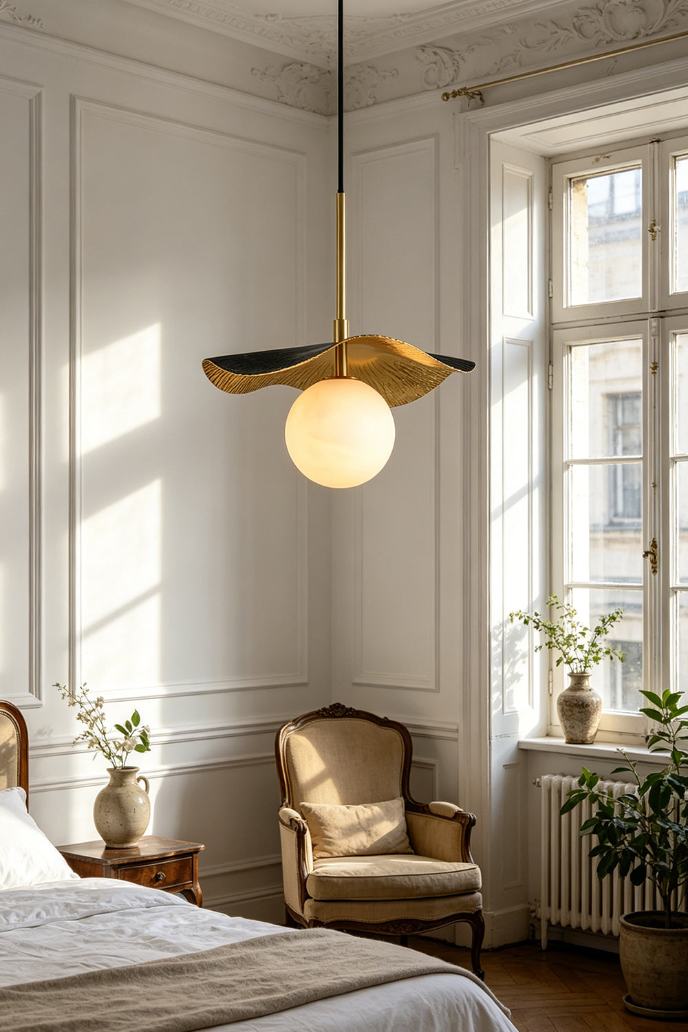 Leaf Alabaster Pendant Light