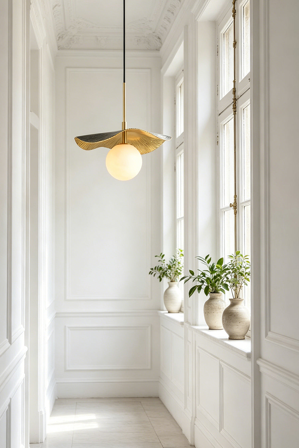 Leaf Alabaster Pendant Light