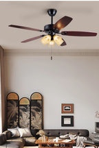 Leaf Cup Shaped Ceiling Fan Chandelier