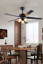 Leaf Cup Shaped Ceiling Fan Chandelier