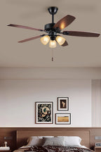 Leaf Cup Shaped Ceiling Fan Chandelier