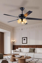 Leaf Cup Shaped Ceiling Fan Chandelier