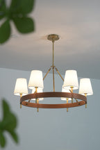 Leather Halo Ring Chandelier