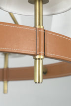 Leather Halo Ring Chandelier