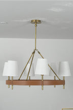 Leather Halo Ring Chandelier