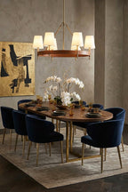 Leather Halo Ring Chandelier