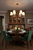 Leather Halo Ring Chandelier