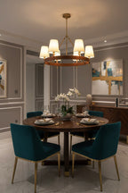Leather Halo Ring Chandelier