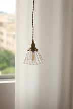 Ledbury Retro Ribbed Glass Pendant Light