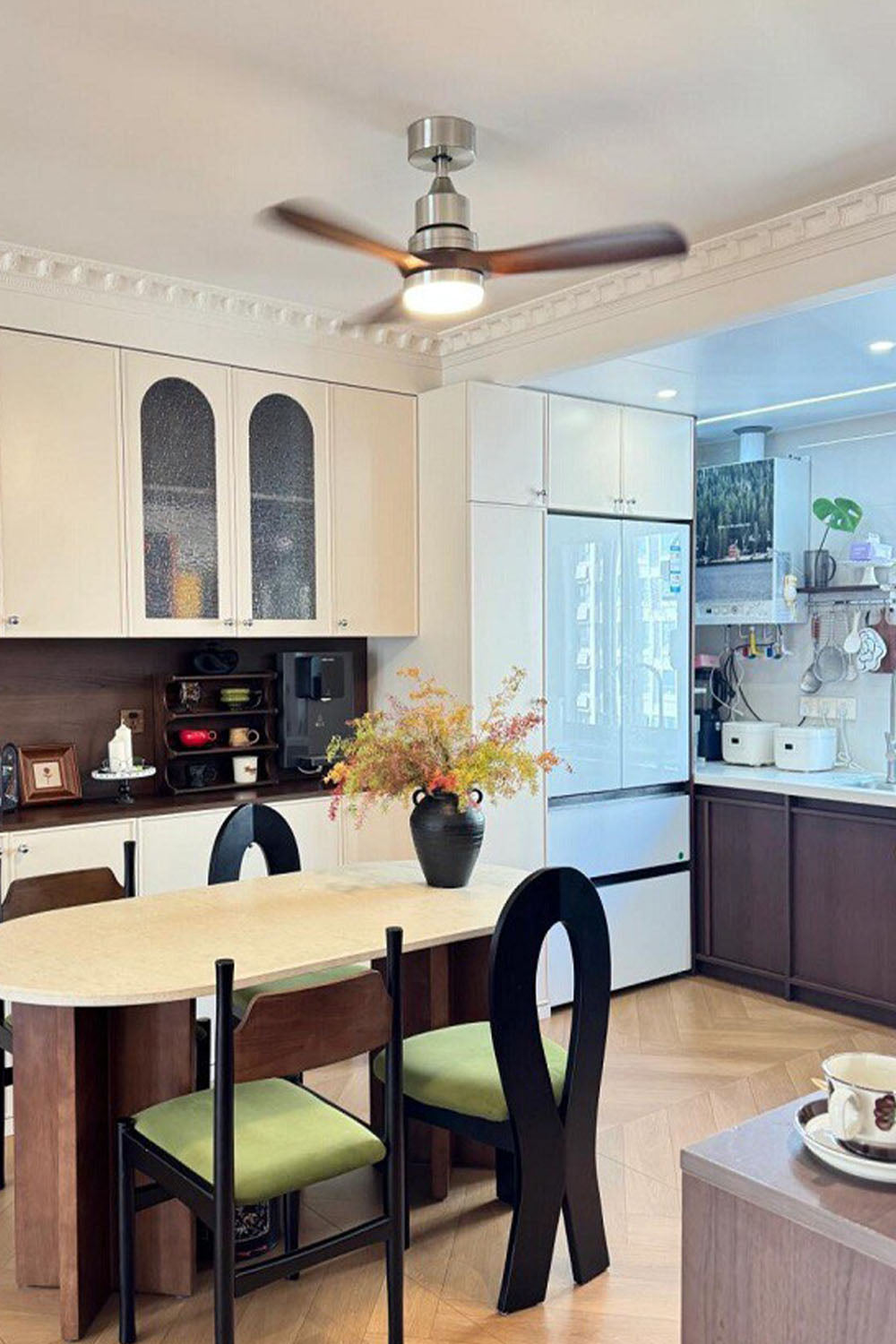 Linea Natural Three-blade Ceiling Fan Light