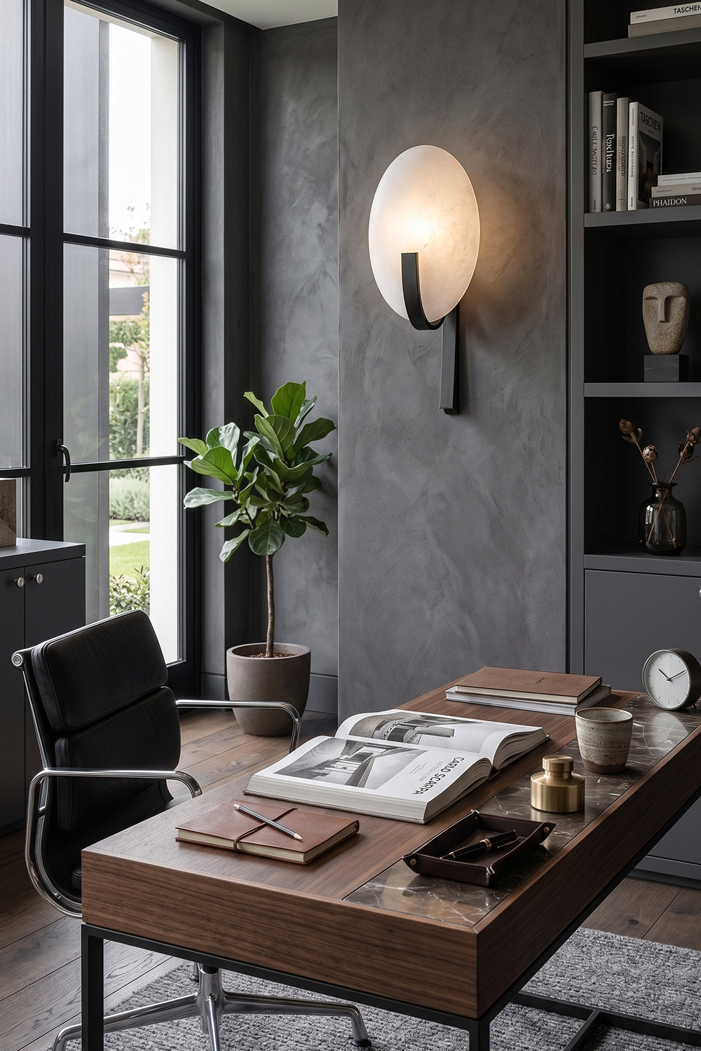 Lunar Alabaster Wall Lamp