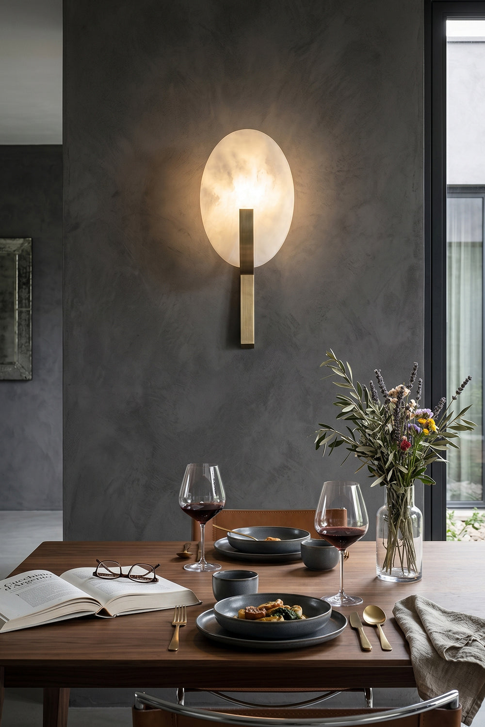 Lunar Alabaster Wall Lamp