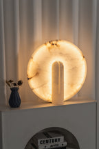Lunar Horizon Alabaster Table Lamp