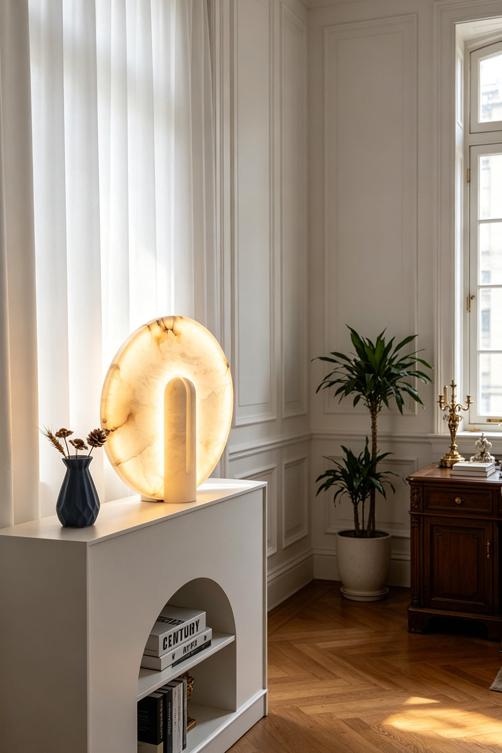 Lunar Horizon Alabaster Table Lamp