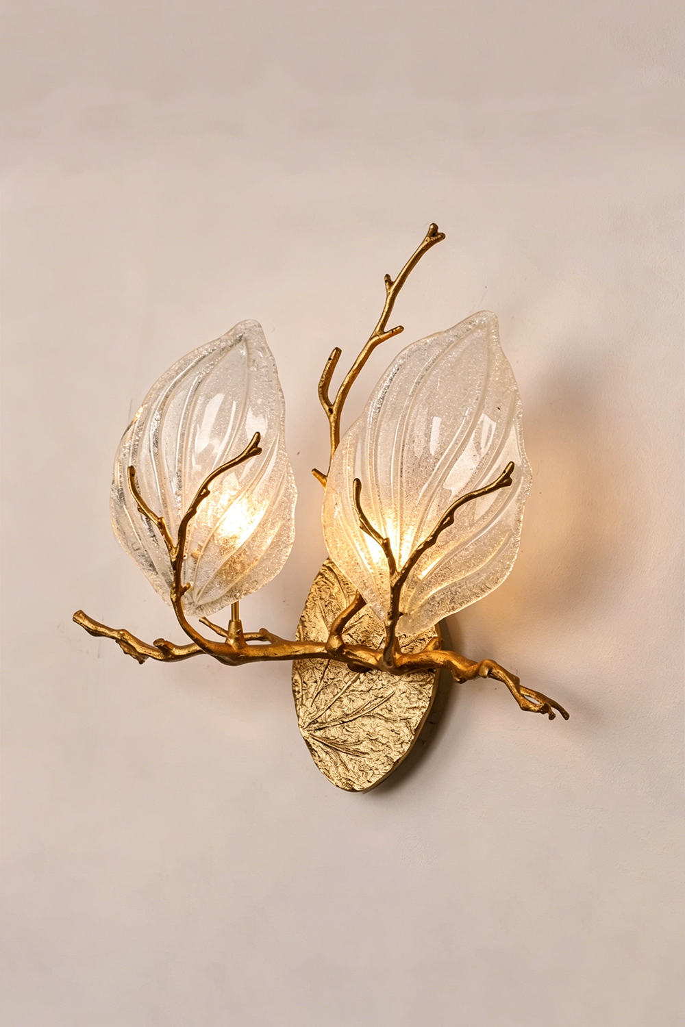 Magnolia Arbor Brass Wall Lamp