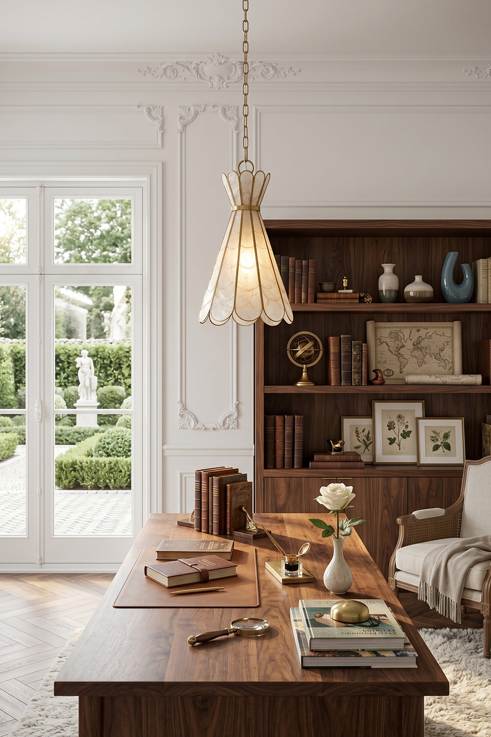 Magnolia Shell Pendant Light
