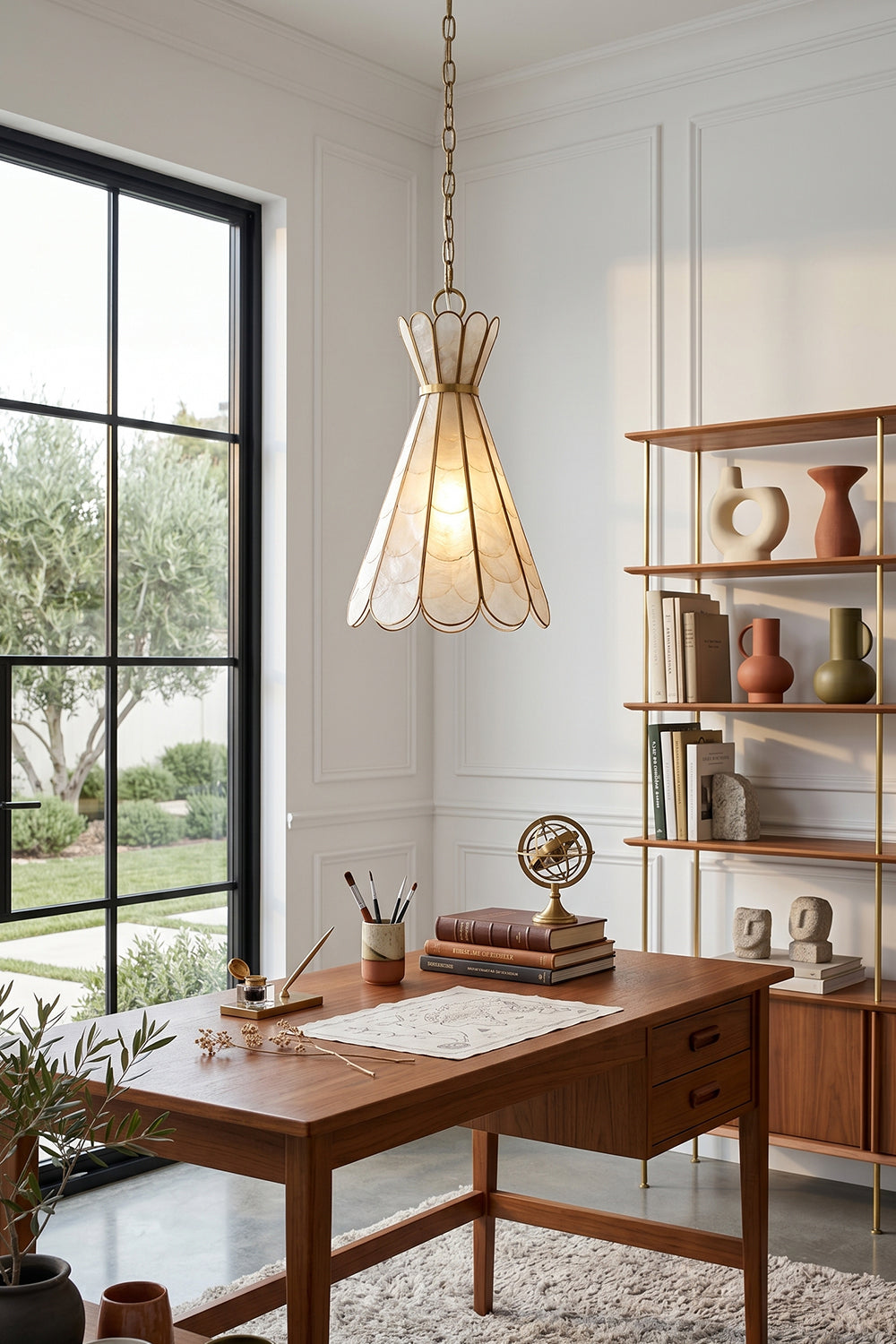Magnolia Shell Pendant Light