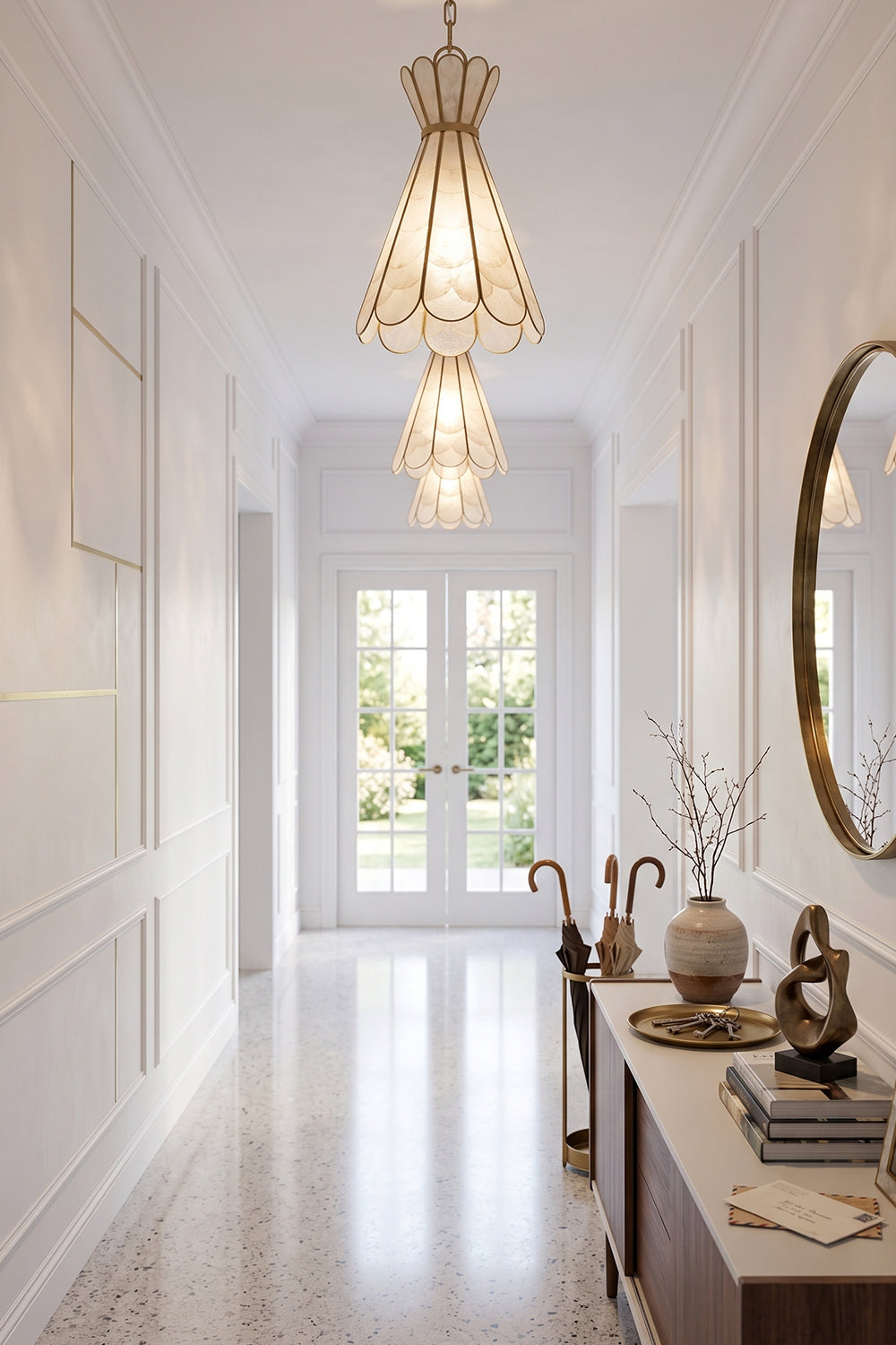 Magnolia Shell Pendant Light