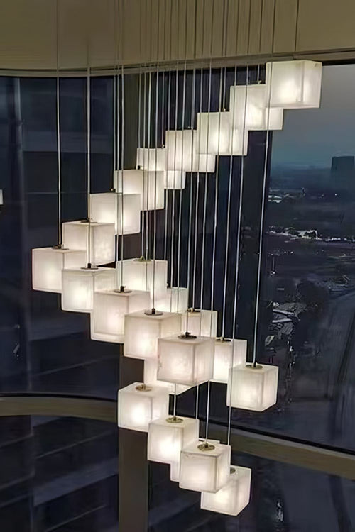 Alabaster Box Chandelier