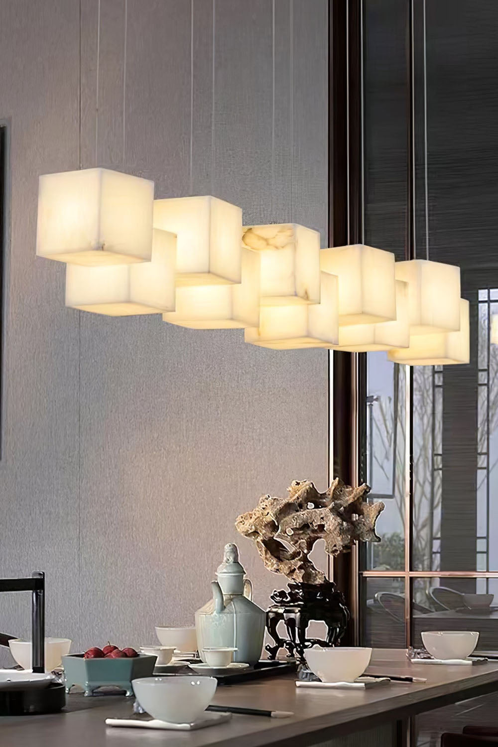 Alabaster Box Chandelier