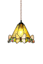 Mariposa Canopy Stained Glass Pendant Lamp