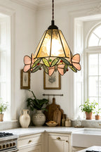Mariposa Canopy Stained Glass Pendant Lamp