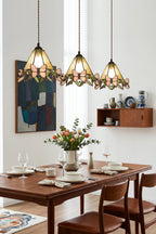Mariposa Canopy Stained Glass Pendant Lamp