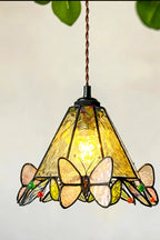 Mariposa Canopy Stained Glass Pendant Lamp