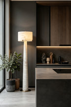 Meridian Column Alabaster Floor Lamp