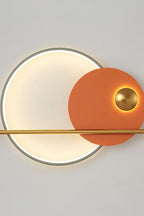Modern Linear Double Circle Wall Light
