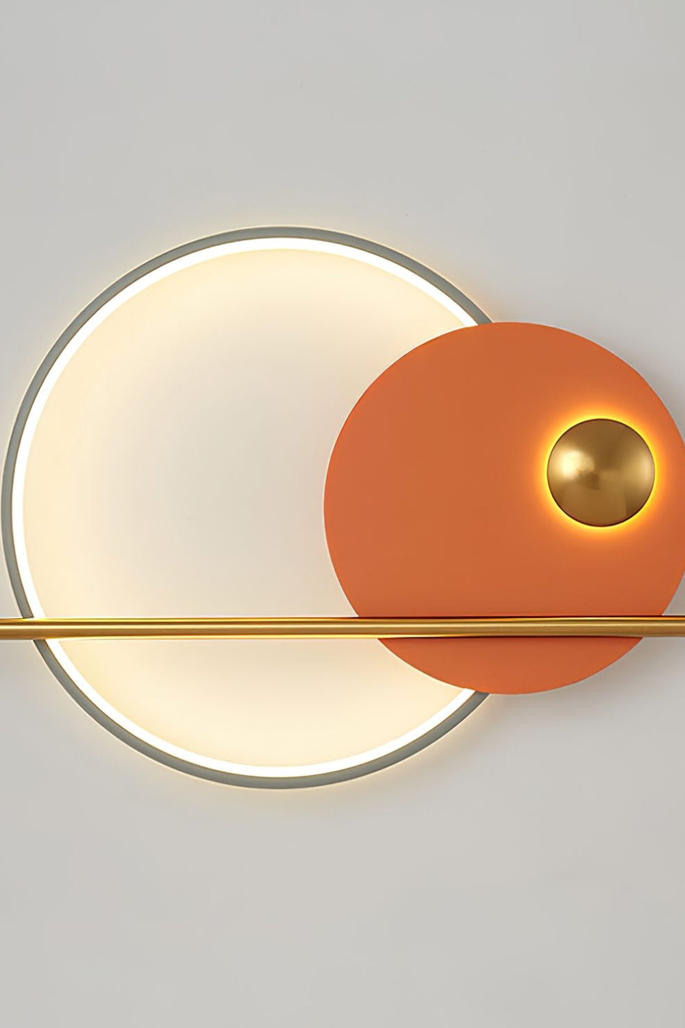 Modern Linear Double Circle Wall Light