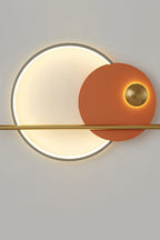 Modern Linear Double Circle Wall Light