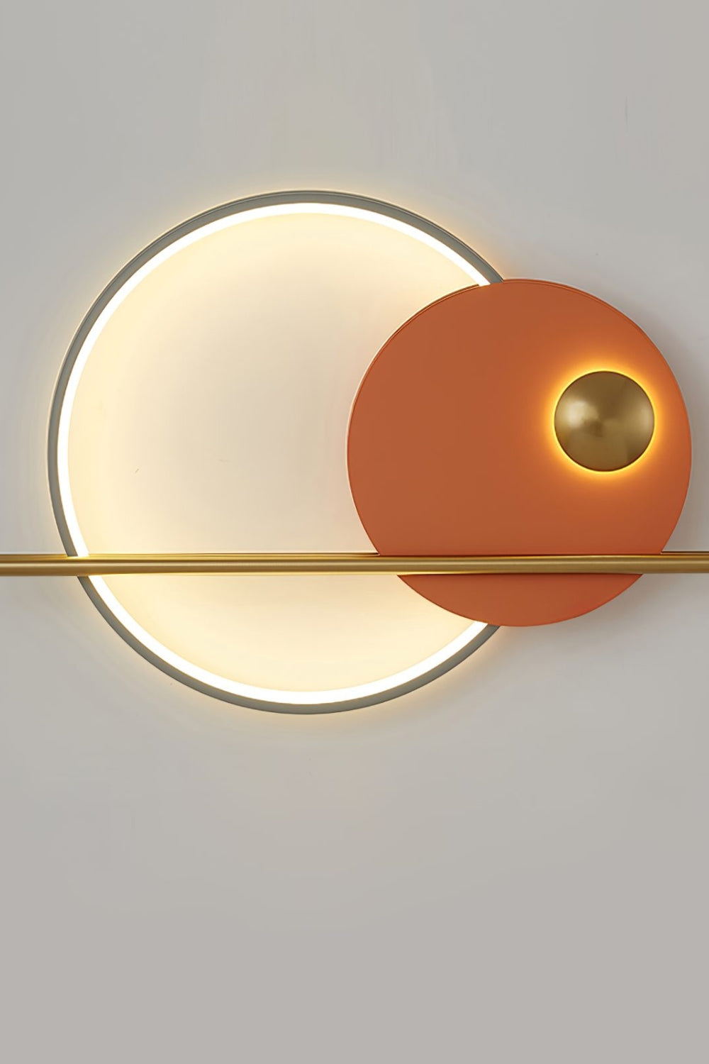 Modern Linear Double Circle Wall Light